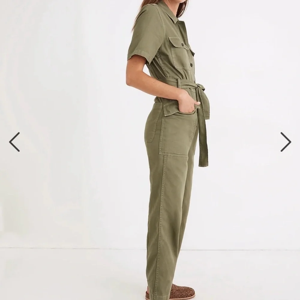 Madewell Olive Green Utility Dress - Picture 4 of 5